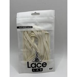 LACE LAB Unisex White Flat Shoe Laces SZ 63"